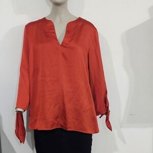 MICHARL KORS-Elegant Red Women's Top